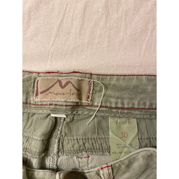 Marisa Christina Corduroy Capri Cropped‎ Pants Womens Size 30 Green - Picture 2 of 8